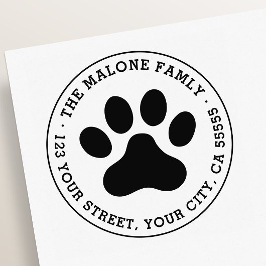 Pet pw print terugzendadres rubberstempel