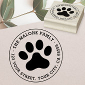 Pet pw print terugzendadres rubberstempel