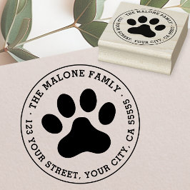 Pet pw print terugzendadres rubberstempel