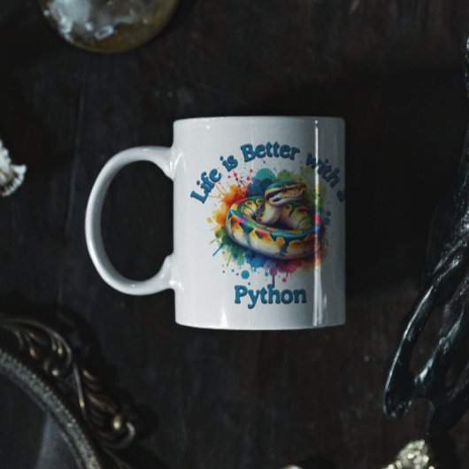 Pet Python Pet lover Koffie Drinker Reptiel Koffiemok