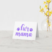 Pet Quote: Bont Mama - Paarse Design BLANK Kaart (Gele Bloem)