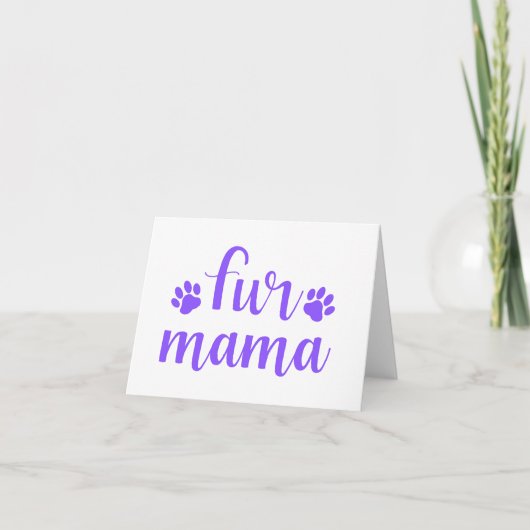 Pet Quote: Bont Mama - Paarse Design BLANK Kaart (Voorkant)