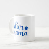 Pet Quote: Fur Mama - Blue Design Koffiemok (Voorkant links)