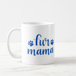 Pet Quote: Fur Mama - Blue Design Koffiemok