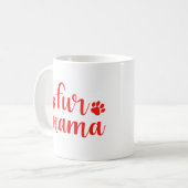 Pet Quote: Fur Mama - Red Design Koffiemok (Voorkant links)