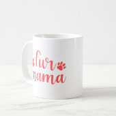 Pet Quote: Fur Mama - Roze design Koffiemok (Voorkant links)