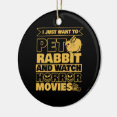 Pet Rabbit and Watch Halloween Keramisch Ornament (Links)