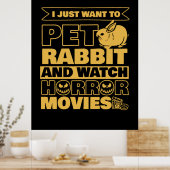 Pet Rabbit and Watch Halloween Poster (Keuken)