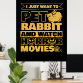Pet Rabbit and Watch Halloween Poster (Thuiskantoor)