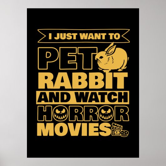 Pet Rabbit and Watch Halloween Poster (Voorkant)