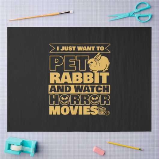 Pet Rabbit and Watch Halloween Tissuepapier (Craft)