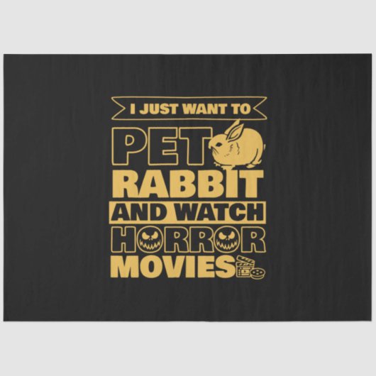 Pet Rabbit and Watch Halloween Tissuepapier (Voorkant)