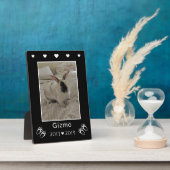 Pet Rabbit Loss | Bunny Prints Foto Memorial Fotoplaat (Zijkant)