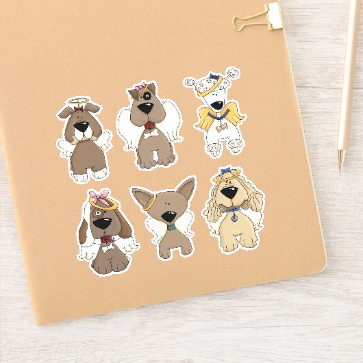 Pet Rainbow Dog Angel Stickers (Notitieboek)