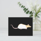 Pet Rat. Fawn and White Hooded Variegated. Briefkaart (Staand voorkant)