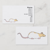 Pet Rat. Fawn and White Hooded Variegated. Visitekaartje (Voorkant / Achterkant)