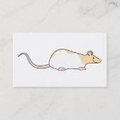 Pet Rat. Fawn and White Hooded Variegated. Visitekaartje (Achterkant)