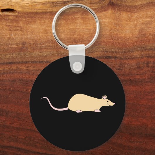 Pet Rat. Fawn. Sleutelhanger (Voorkant)