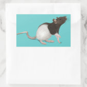 Pet Rat Painting Rechthoekige Sticker (Tas)
