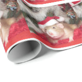 Pet rat Santa Birch Holiday Wrapping Paper Cadeaupapier (Rol Hoek)