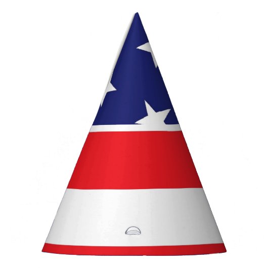 Pet Red White en Blue van de Amerikaanse vlaggenpa Feesthoedjes (Links)