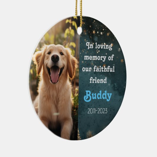 Pet Rememberance Keramisch Ornament (Rechts)