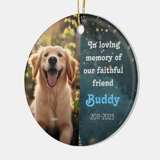 Pet Rememberance Keramisch Ornament (Links)