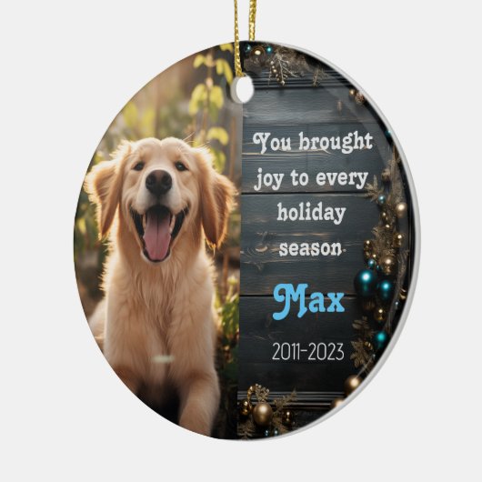 Pet Rememberance Keramisch Ornament (Links)