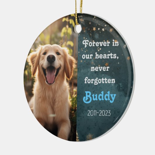 Pet Rememberance Keramisch Ornament (Links)