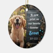 Pet Rememberance Keramisch Ornament (Links)