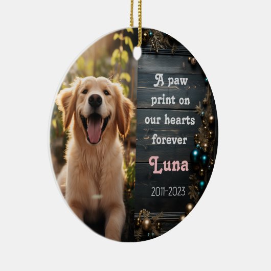 Pet Rememberance Keramisch Ornament (Rechts)