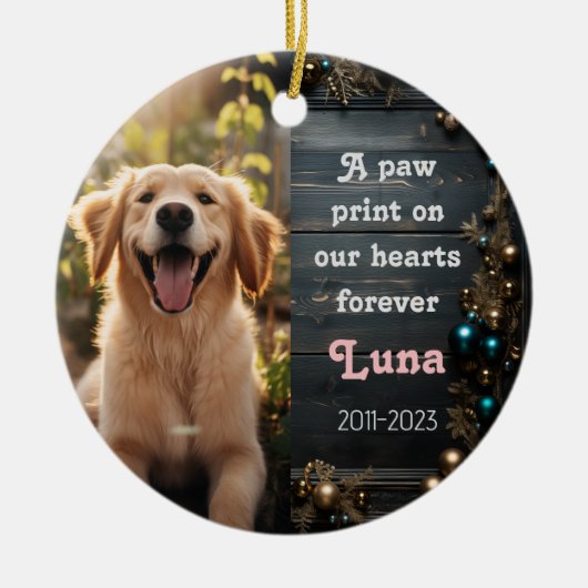 Pet Rememberance Keramisch Ornament (Voorkant)