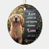 Pet Rememberance Keramisch Ornament (Links)