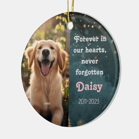 Pet Rememberance Keramisch Ornament (Links)