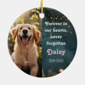 Pet Rememberance Keramisch Ornament (Achterkant)
