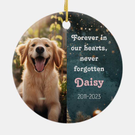 Pet Rememberance Keramisch Ornament (Achterkant)