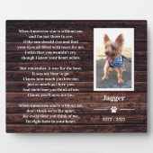 Pet Remembrance Memorial Fotoplaquette met Ezel Fotoplaat (Voorkant)