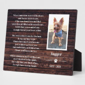 Pet Remembrance Memorial Fotoplaquette met Ezel Fotoplaat (Zijkant)
