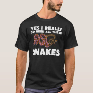 Pet Reptile Keeper ik heb echt al deze slangen nod T-shirt