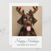 Pet Rescue Foto Kerst Feestdagenkaart (Voorkant / Achterkant)