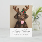 Pet Rescue Foto Kerst Feestdagenkaart (Staand voorkant)