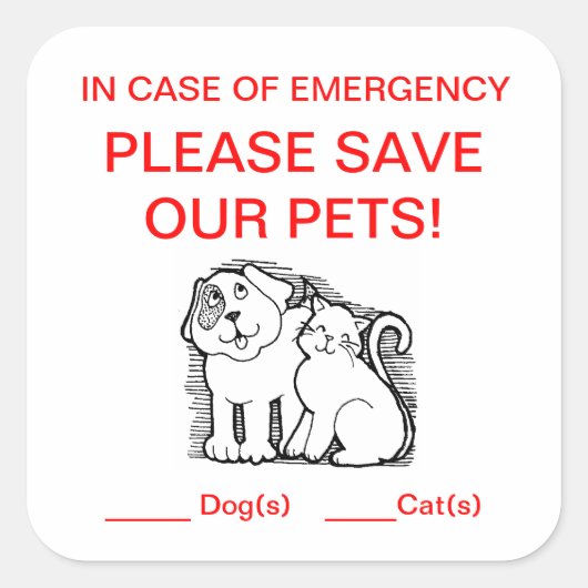 Pet Rescue Sticker (Voorkant)