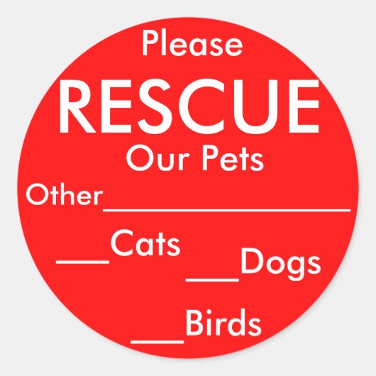 Pet Rescue Stickers (Voorkant)
