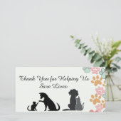 Pet Rescue Waardering supporters Bedankkaart (Staand voorkant)