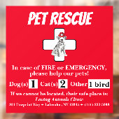 Pet Rescue Window Cling Raamsticker (Vel 2)