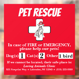 Pet Rescue Window Cling Raamsticker