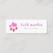 Pet-ritssluiter Mini Visitekaartje (Voorkant)