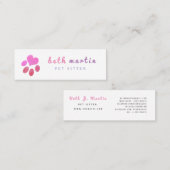 Pet-ritssluiter Mini Visitekaartje (Voorkant / Achterkant)