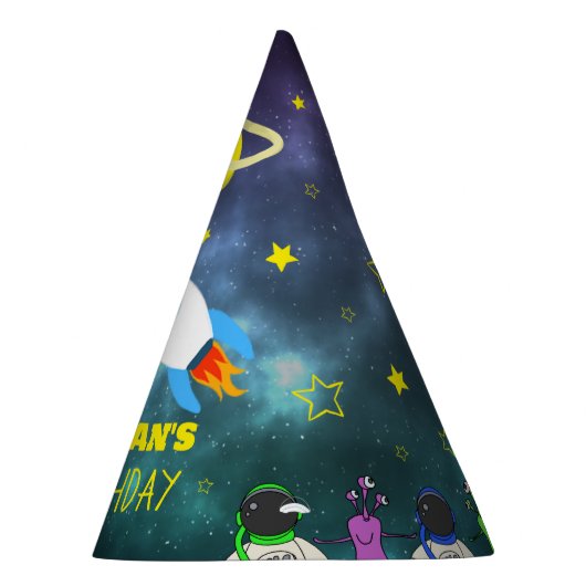 Pet ruimtepartij feesthoedjes (Rechts)
