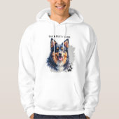 Pet’s Simple Modern Name & Photo Custom Design Hoodie (Voorkant)